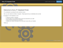 Tablet Screenshot of itshelpdesk.kony.com